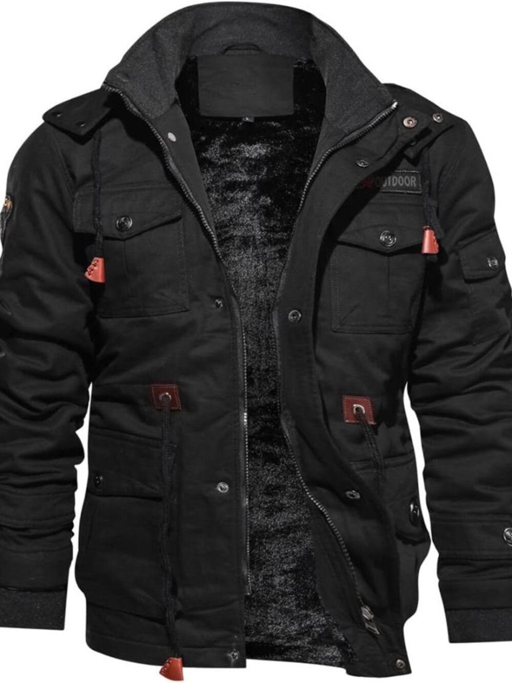 Men's Winter Jacket Fleece Lined Military Thick Coat